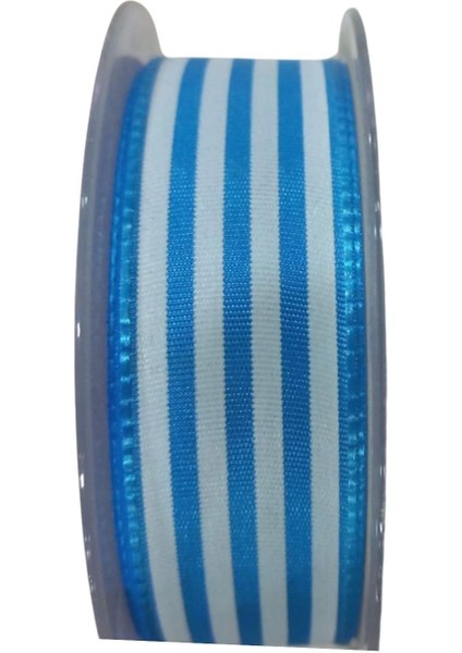 Tafta Çizgi Desen Kurdele 25 mm Mavi 2 Metre fiyatları