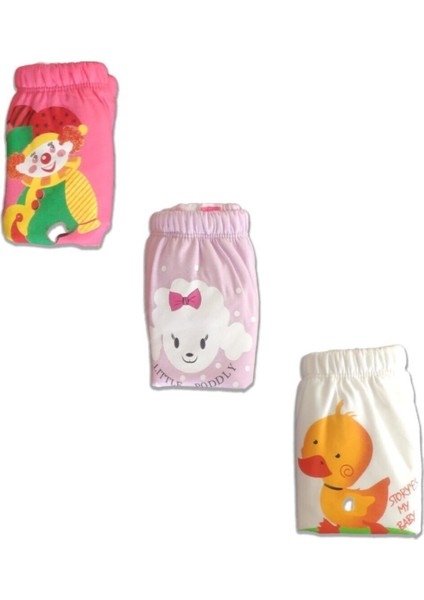 Storybaby Büyük Beden 3'lü Kız Alıştırma Kilodu-3 Numara( Pembe-Palyaço/ekru-Ördek/mor-Kuzu)