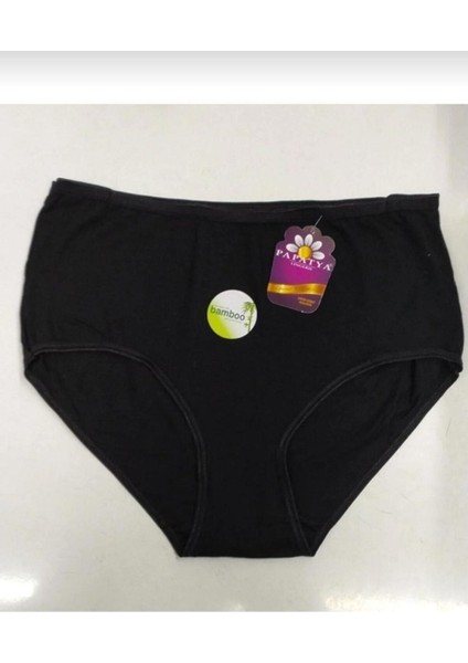 Kadın Siyah Yüksek Bel Bambu 3 Lü Paket Harika Külot