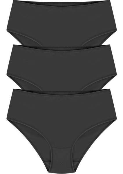 %100 Pamuk Yüksek Bel Bato Külot 3'lü Paket