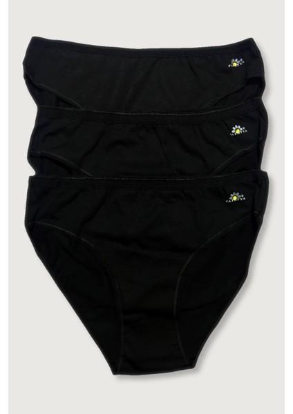 Kadın Modal Bikini Siyah 3'lü