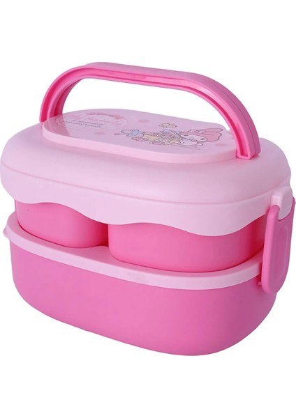 Sanrio Lisanslı Çift Katmanlı Askılı Yemek Kabı - 1600 ml