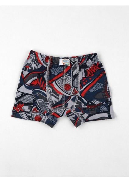 Renkli Desenli Erkek Çocuk 6 Lı Boxer