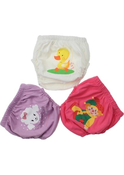 Bebek Desenli Tuvalet Alıştırma Külotu 3 'lü