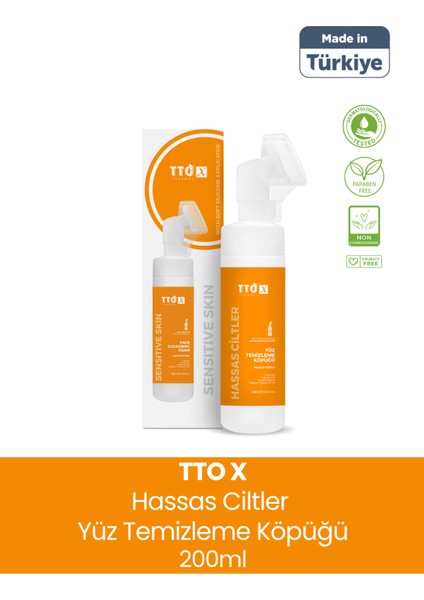 x Hassas Ciltlere Özel Çay Ağacı Içeren Aplikatörlü Yüz Köpüğü
