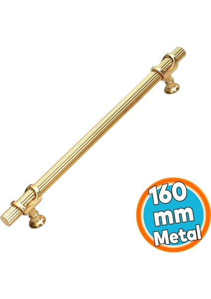 Metal Kulp 160 Mm-16 cm Mobilya Dolap Çekmece Kapak Mutfak Dolabı Kulpları Kulbu Kulpu Altın