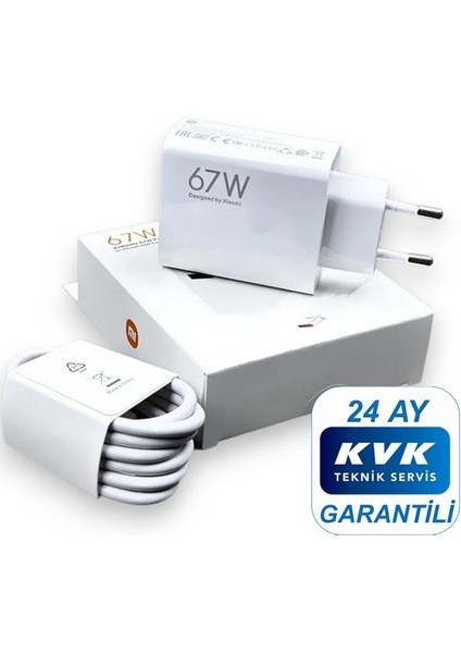 67W (Watt) Typ-C Hızlı Şarj Aleti Adaptörü Kablo Seti %100 Orijinal ( Kvk Teknik Servis Garantili )