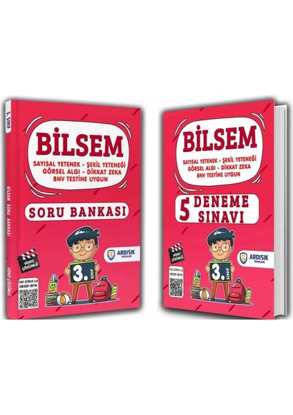 3. Sınıf Bilsem Soru Bankası ve Deneme Sınavı Tamamı Video Çözümlü 2 Kitap Set