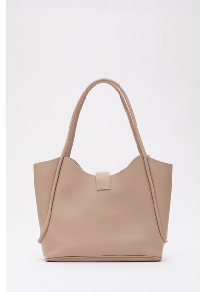 Vizon SHK126 Suni Deri Kilit Detaylı Makyaj Çantalı El,kol ve Omuz Çantası fırsatları