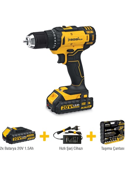 Akülü Vidalama Seti 20 Volt (1.5AH) modelleri
