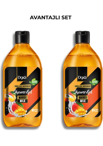Mango & Süt Özlü Duş Jeli – 400 ml 2li Set