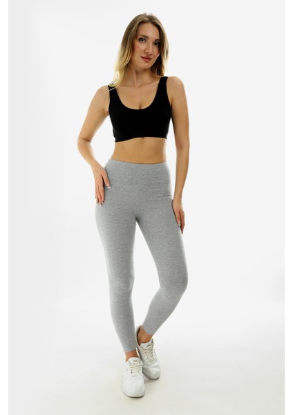 Kalın Kemer (Likralı) Yüksekbel Uzun Kadın Tayt 2042