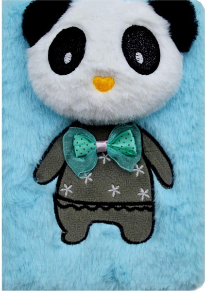 Çizgili Pijamalı Hayvan Peluş Hatıra ve Not Defteri A5 Çizgili 80 Yaprak (PD111)