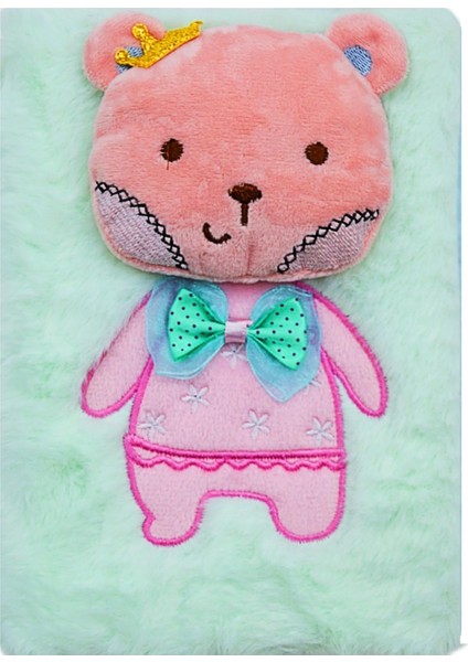 Çizgili Pijamalı Hayvan Peluş Hatıra ve Not Defteri A5 Çizgili 80 Yaprak (PD111) fiyatları