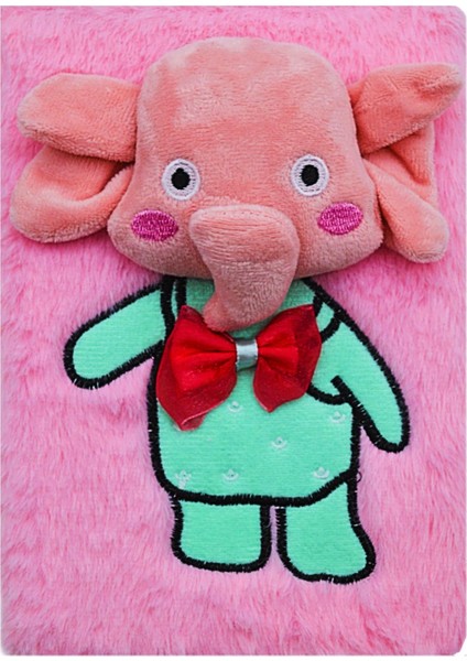 Çizgili Pijamalı Hayvan Peluş Hatıra ve Not Defteri A5 Çizgili 80 Yaprak (PD111) modelleri