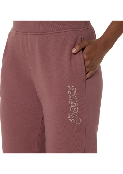 Asics Logo Sweatpant Kadın Bordo Eşofman Altı 2032C844-601 fırsatları