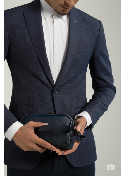 Çift Kulplu Deri Görünümlü Erkek El Çantası