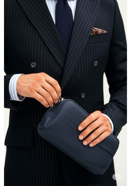 Çift Kulplu Deri Görünümlü Erkek El Çantası modelleri