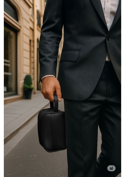 Çift Kulplu Deri Görünümlü Erkek El Çantası modelleri