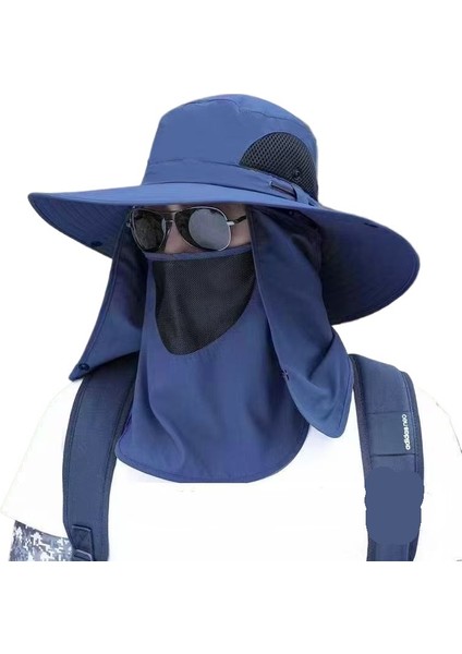 Şapka Güneş Siperliği Erkek Güneş Şapkası Balıkçı Şapkası Balıkçı Şapkası Tam Güneş Koruması Su Geçirmez Yüz Örtüsü Yaz Güneş Şapkası Dağcılık Şapkası (Yurt Dışından)