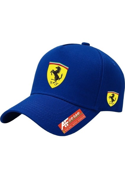 Yüksek Kaliteli Ferrari Afcorse Takım Wec Le Mans Şapka Yaz Erkek Pamuklu Ter Emici Güneş Geçirmez Ördek Dili F1 (Yurt Dışından)