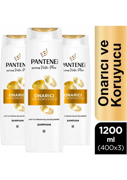 Onarıcı & Koruyucu Şampuan 400 ml x 3 Adet