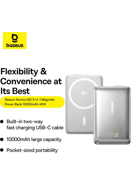 Nomos Qi2 Kickstand Magnetic Power Bank