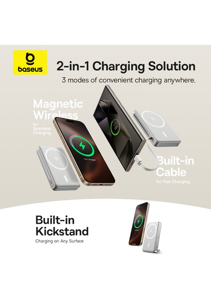 Nomos Qi2 Kickstand Magnetic Power Bank