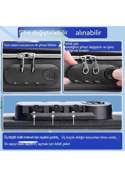 Karikatür Şifreli Kilit Kalem Kutusu Büyük Kapasiteli Karikatür Anime Kalem Kutusu (Yurt Dışından) modelleri