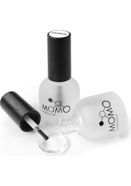 Momo Profesyonel Asitsiz Tırnak Primeri - Güçlü Yapışma Özellikleri ile, 15 ml