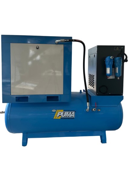 PWDK10 500 Litre Depo Üzeri Vidalı Hava Kompresörü 10 Hp-7,5 Kw 8-10 Bar modelleri