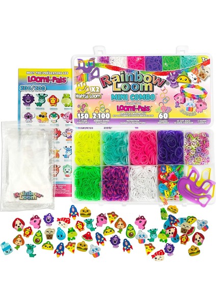 Rainbow Loom 2100 Lastikli 60 Mini Figürlü Bileklik Yapma Seti