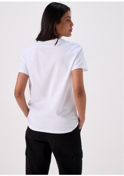 Moda Kadın Beyaz Los Angeles Baskılı Kısa Kollu Rahat Kesim Tişört – Günlük ve Şık Kombinlere Uygun fırsatları