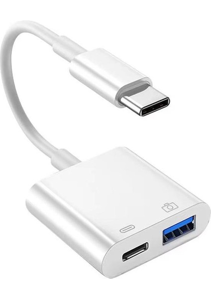 GA67 Android ve iPhone 15 ile Uyumlu USB 3.0 Otg Çevirici Adaptör Type-C PD30W Hızlı Şarj