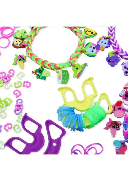 Rainbow Loom 2100 Lastikli 60 Mini Figürlü Bileklik Yapma Seti fırsatları