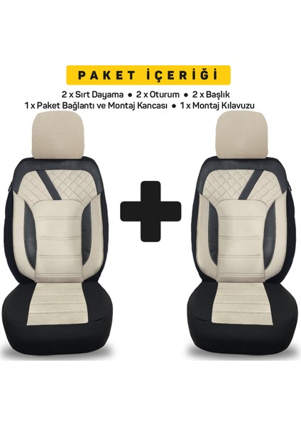 Dodge Journey 2008+ Uyumlu 1+1 Krem Tay Tüyü Koltuk Kılıfı modelleri