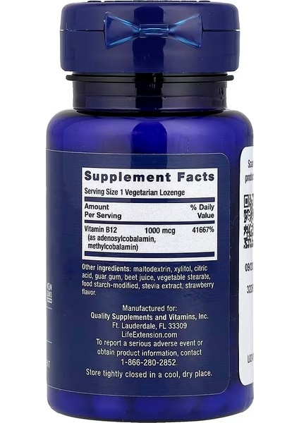 B12 Elite 60 Vegetarian Lozenges (1,000 Mcg Per Lozenge) fiyatları