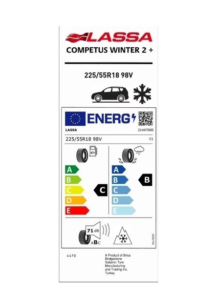 225/55 R18 98V Competus Winter 2+ Kış Lastiği (Üretim YILI:2025) fiyatları