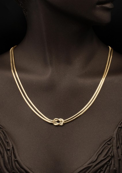 Düğümlü Balıksırtı 14 Ayar Altın Zincir Kolye fiyatları