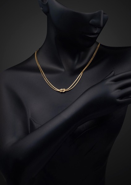 Düğümlü Balıksırtı 14 Ayar Altın Zincir Kolye fırsatları