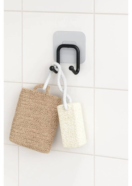 2 Adet Yapışkanlı Çift Kancalı Banyo Mutfak Askısı Metal Askılık Duvar Askı Organizer modelleri