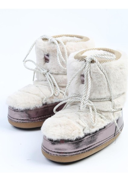 Darla Kalın Tabanlı Kürklü Kadın Kar Botu