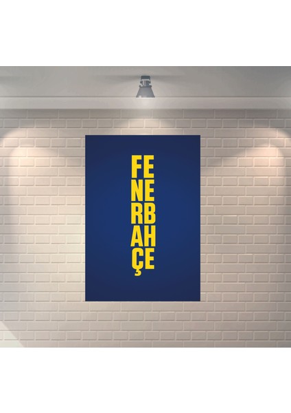 Fenerbahçe Yazı Dekoratif Retro Ahşap Poster