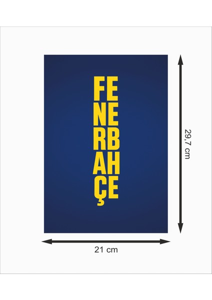 Fenerbahçe Yazı Dekoratif Retro Ahşap Poster fiyatları
