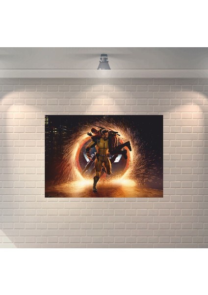 Deadpool & Wolverine 3 Dekoratif Ahşap Poster
