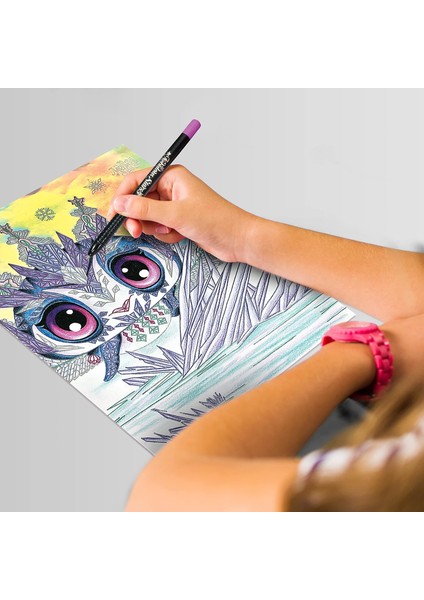 Nebulous Stars Iceana Boyama Kitabı (60 Sayfa) ve 5 Adet Metalik Renk Boya Seti modelleri