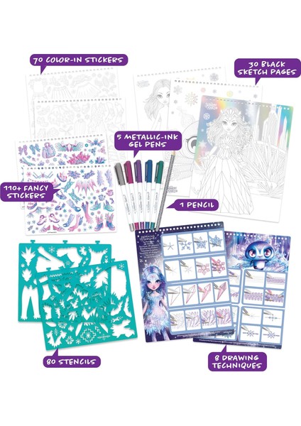 Nebulous Stars Iceana Boyama Kitabı (60 Sayfa) ve 5 Adet Metalik Renk Boya Seti fırsatları