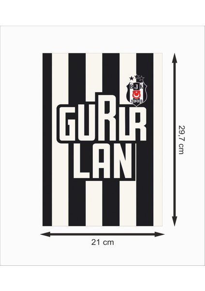 Beşiktaş Gururlan Siyah Beyaz Dekoratif Ahşap Poster fiyatları