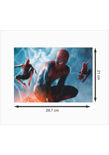 Örümcek Adamlar Bir Arada Dekoratif Ahşap Poster fiyatları