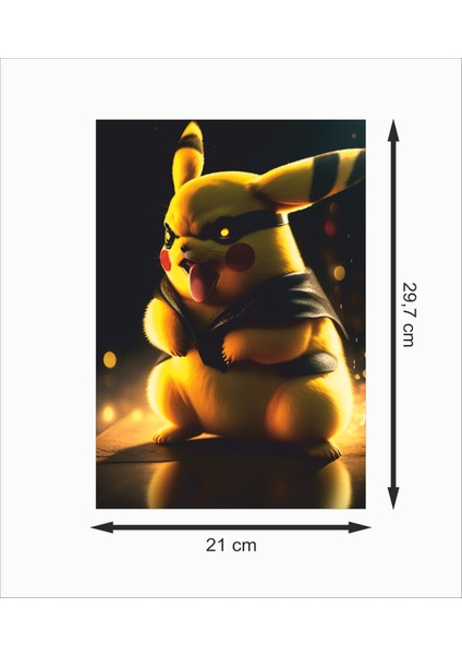 Pikachu Savaşçı Dekoratif Ahşap Poster fiyatları